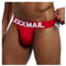 6 Farben Sexy Herren Jockstrap Baumwoll Slips Männer Sexy Unterwäsche Rückenfreies Gesäß Herren Strings Schwule Unterwäsche (M, Rot)