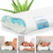 ELONEO Nackenstützkissen 4-fache Höhenanpassung, Liegekomfort auf Gelschaum- oder thermoelastischer Viskoschaum-Seite,Nackenkissen mit Memory Foam, inkl. Aloe Vera Bezug 60 x 35 cm