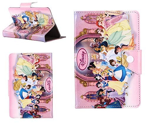 Light Pink Disney Princess - All Princesses Cartoon Universal Case - children kids Tablet Cover / 9.7 inch Tab - 9.7 Size compatible with ANY Model Samsung Android Ipad Amazon kindle etc