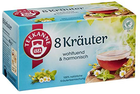 Teekanne - 8 Kräuter, 20 Doppelkammerbeutel (1 x 40 g Packung)