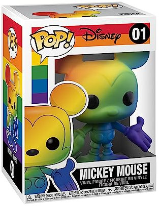Funko Pop! Disney: Pride - Mickey Mouse - Rainbow - Disney Standard Characters - Collectable Vinyl Figure - Gift Idea - Official Merchandise - Toys for Kids & Adults - TV Fans