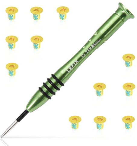 LeFix 12PCS M2x3 Torx T5 Screws + 1 Screwdriver Compatible with Dell XPS 13 9343 9350 9360 |XPS 15 9550 9560 9570|Precision M5510 5520 5530 5540,for Razer Blade,HP Envy 13|for Beat Studio 2 3(Gold)