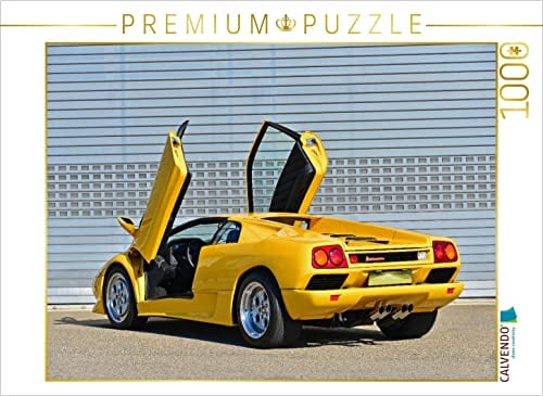 CALVENDO Puzzle EIN Motiv aus dem Kalender Der Teufel trägt Gelb - Lamborghini Diablo | 1000 Teile Lege-Größe 64 x 48 cm Foto-Puzzle für glückliche Stunden