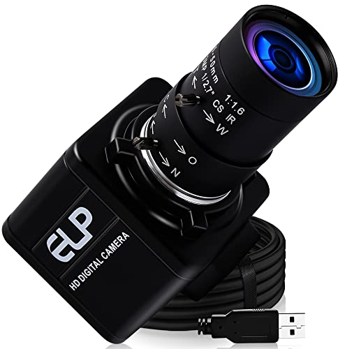 G Webcam USB Varifokal 10X Zoom Optischer Zoom 5-50mm Varifocus Objektiv Webcam 2MP Varifokal Webcam mit OV2710,Fokus einstellbare USB Kamera 1080@30fps Webcam für Windows,Linux,Mac