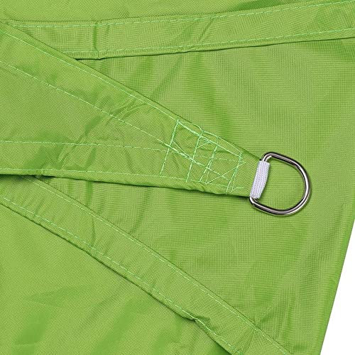 HIONRE Voile d'ombrage Pare-Soleil Jardin Balcon,Voile d'ombrage de Parasol à Angle Droit, Tissu d'ombrage de Paysage extérieur, Vert, 3x4x5 M,Respirant étanche Voile d'ombrage