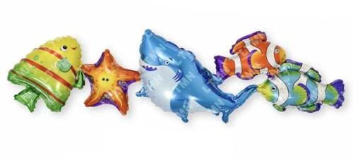 Folienballon Haifisch-Banner, 90 cm