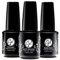 3 Pcs 15ml Shellac Base und Top Coat Set, No Wipe Base Glänzend und Mattes Finish Base Coat Top Coat Soak off UV LED Langlebig für Nagelstudio