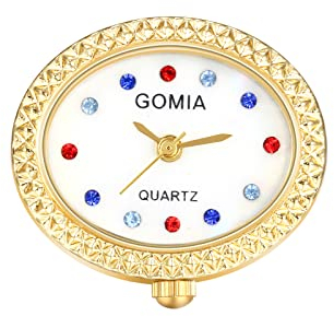 Silverora Ellipse Ring Watch Finger Watch Mens Ladies Analogue Quartz Watch Zirconia Arabic Numeral Shell Dial Elastic Strap Simple