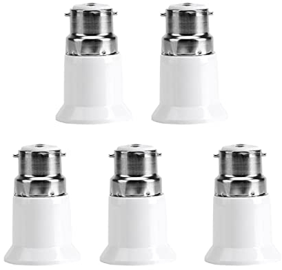 SEAFRONT 8 Stück Lampenfassung B22 auf E27, B22-Stecker auf E27-Buchse, Adaptersockel, Lampenadapter, Konverter, Lampenfassungen