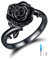 VENACOLY Rose Blumen Urne Ring für Asche Frauen 925 Sterling Silber Rose Kremations Schmuck Erinnerungs Ring Geschenke