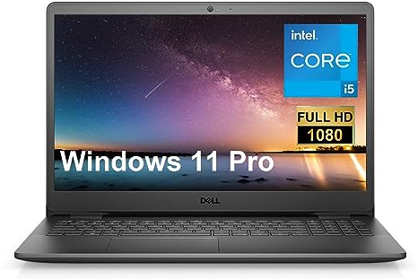 Dell 2023 Inspiron 15 Business Laptop, 15.6 1920x1080 FHD Display, Intel Quad-Core i5-1135G7 2.4 GHz, Windows 11 Pro,Webcam, SD Card Reader, Carbon Black (16GB RAM | 256GB SSD + 1TB HDD)
