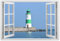 Wandtattoo, Motiv: Leuchtturm, 120 x 80 cm, H7351M_WANS1B