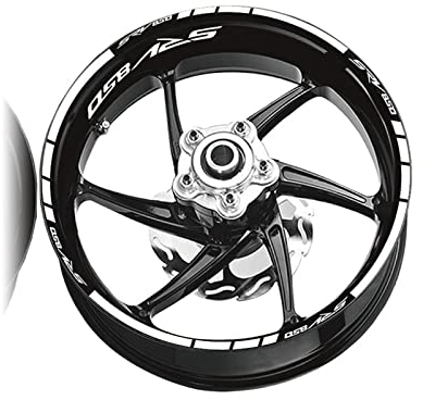 PuLaif Streifenaufkleber Für Aprilia SRV850 SRV 850 Motorradreifen Rad Aufkleber Reflektierende Streifen Aufkleber (Color : Silver)