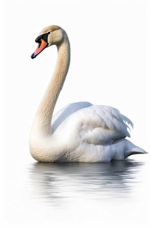 Acryl-Bild 60 x 90 cm: Schwan auf weißem Hintergrund (217411583)
