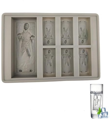 Starwars Silicone Ice Mold, BPA-Free Starwars-Theme Ice Cubes Mold Han Solo Shaped Oven Suitable,Reusable Ice Cubes Mold for Cookies, Jelly, Sweets, Desserts