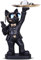 oliruim 30 cm hohe lustige schwarze Katzen-Dekor-Skulptur Süßigkeitenschale – niedliche Katzenstatuen mit Ablageschale für Wohnzimmer, Schlüsselschale für Eingangstisch, Büro, Süßigkeitenschale,