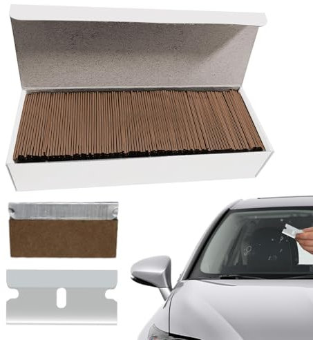 Adhesive Scraper Cutter, Sticker Scraper Cutter, Pack of 100 Window Glue Scraper Tool, Sticker Removal Cutter, Adhesive Scraper for Labels, Ceramic, Car Paint, House
