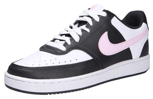 NIKE Femme Court Vision Low Next Nature Sneaker, Black Aluminium White, 37.5 EU