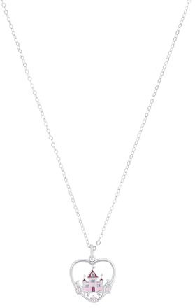 Prinzessin Lillifee Kette mit Anhänger 925 Sterling Silber Mädchen Kinder Halsschmuck, mit Zirkonia synth., 35+3 cm, Rosa, Herz, Kommt in Schmuck Geschenk Box, 2039762