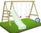 Gartenpirat Premium Schaukelgestell Typ 4.2 Zwei Schaukelsitze Kletterleiter - 303 x 180 x 200 cm - Doppelschaukel aus Holz - TÜV geprüft