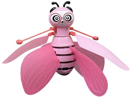 Interactive Flying Magic Doll - LED Bee Toy, Helikopter-Sensor, leuchtendes Spielzeug, schwimmende Biene, wiederaufladbar, mit neugieriger Handsteuerung in einem animierten Raum, fliegendes Spielzeug