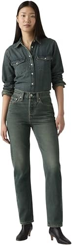 Levi's Women's Jeans 501 High Rise, Straight Fit, Blue (Verdant Ventures), W26/L32
