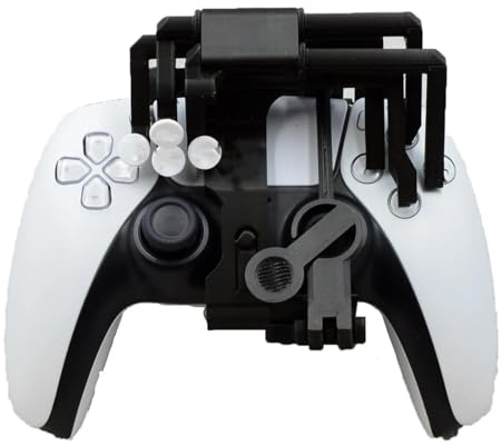 Adattatore controller con una sola mano compatibile con PS4/PS5 - Attacco a scatto per DualSense, consente il gioco con una sola mano - Include cinturino per gambe, elastici ed etichette per pulsanti