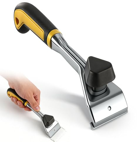 Weciau Carbide Scraper, Ergonomic Paint Scraper Tool with Plastic Handle and 63.5mm Double-Edged Tungsten Carbide Blades, Heavy Duty Scraper for Paint Varnish Glue Rust Removal