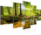 Runa Art - Bilder Wald Landschaft 200 x 100 cm 5 Teilig XXL Wanddekoration Design Grün 611751a