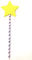 Room on the Broom Inspired Yellow Star Wand Striped Handle World Book Day