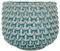Nordring Retro Übertopf Vintage Pflanztopf für Zimmerplanzen Blumentopf Pino L (16,5 cm ø), sky blue, Keramik
