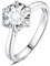JewelryPalace Klassisch 9mm 3ct Rundschliff Zirkonia Solitär Promise Ring Damen, Verlobungsring Damenring Ringe Silber 925 mit Stein für Frauen, Simulierte Diamant Jubiläum Eheringe Silberringe 49