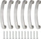 Mordraoe 6 tiradores para armarios de cocina, tiradores de muebles de acero inoxidable, distancia entre agujeros, 96 mm, tiradores de cajones de acero inoxidable, tiradores de cocina