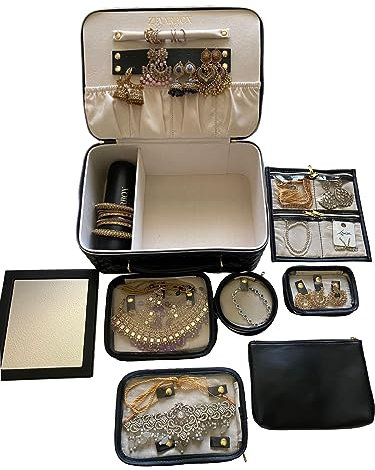 ZevarBox - Desi Indian zevar tikka jhumke Jewellery travel box storage organiser case - Bridal weddings gift eid diwali holi christmas bridesmaids valentines