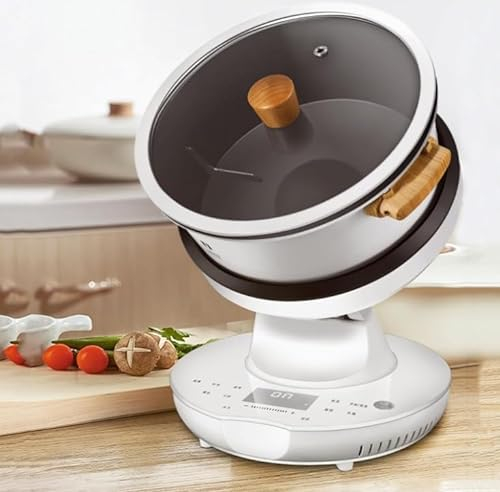 Máquina de cocción automática con calefacción electromagnética IH, tambor, robot de cocina inteligente completamente automático, cubo de arroz frito de una sola cabeza, cuerpo de acero inoxidable 304,