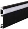 HAIXHX LED-Aluminium-Sockelleiste 1 m Länge, 6 cm Höhe, Aluminium-Kanal-Sockelleiste für Verbergen von LED-Lichtleisten, Sockelleiste, LED-Kanal mit Abdeckung, LED-Lichtleisten-Diffusor für Zuhause