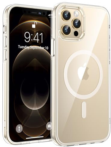 TOCOL für iPhone 12 Pro Hülle für Magsafe, Nie Vergilbung Stoßfest Anti-Fingerabdruck Kratzfest rutschfest Magnetisch Handyhülle für iPhone 12 Pro Case, Transparent
