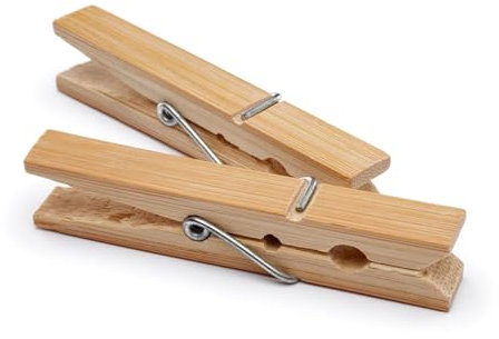 120 x Wooden Pegs For Washing Line | Traditional Laundry Pegs | Clothes Pegs for Washing Line Airer, Arts, Crafts Wood Pegs, Large BULK Pack