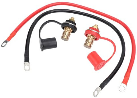 Tbest Batterieklemmenverbinder 3/8 Zoll Bolzen 250 A mit Schutzabdeckung Rot und Schwarz Automotive Marine RV Truck (Typ B)