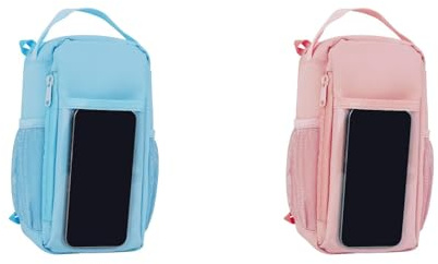 KATITFENXK Magnetische Sporttasche Wasserkocher Tasche mit Transparent Handytaschen Wasserflasche Gym Schrägtasche für Fitnessstudio, Reisen, Arbeit (2A,24.99x13.49x10.49CM)