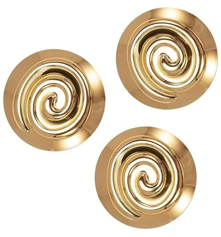 KOSLEOW Broche Spirale En Or Pour Femmes, 3 Broches de Vêtement Élégantes en Acier Inoxydable Doré, 5.8cm pour Mode Quotidienne, Cadeaux pour Broche Femme