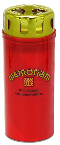 Kompositionsöllicht Nr. 43 Memoriam mit Sturmdeckel (20 Stück) - rot