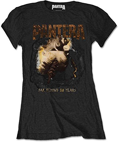 Rockoff Trade Women's Pantera Original Cover T-Shirt, Black, 14