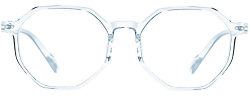ATTCL Damen Blaulichtfilter Brille Blockieren Blaue Licht von PC, TV und Handy ohne sehstärke Computerbrille BL6688 Transparent+Blue