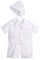 Lito Angels Baby Boys Christening Clothing Baptism Outfits with Bonnet Short Sleeve White Suit Age 6-9 Months