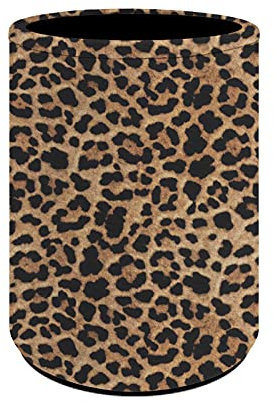 Kuiaobaty Pot à crayons imprimé léopard en cuir synthétique pour fournitures de bureau