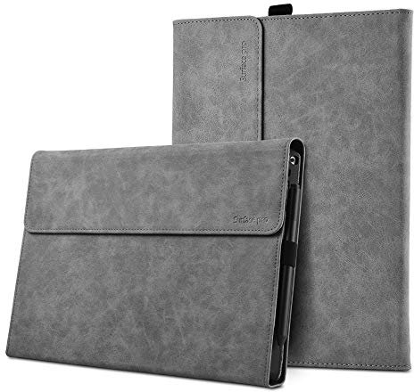 xisiciao Surface Pro 7/7+/6/5/4 Case, Thin and Light Portfolio Business Cover Stand, Compatible with Keyboard
