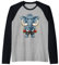 Starker Elefant in MMA Shorts - Mixed Martial Arts Geschenk Raglan
