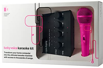 Lucky Voice Bluetooth (New 2022 Version) Karaoke Machine & Microphone for Adults & Kids - Pink - 10,000 Songs Free Access - Portable Karaoke Machine: Connect to Phone, Tablet, Laptop