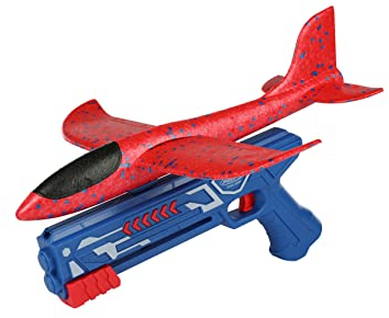 JAMARA Gleitflugzeug Spielzeug - Hochwertiger Wurfgleiter mit Katapult - Extra Robustes Styropor Flugzeug mit Flugweite bis zu 20m - 34cm Spannweite